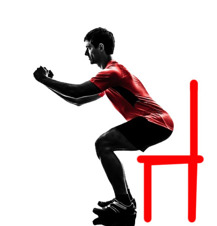 Chair Squat untuk Mengecilkan Perut Mengecilkan Paha