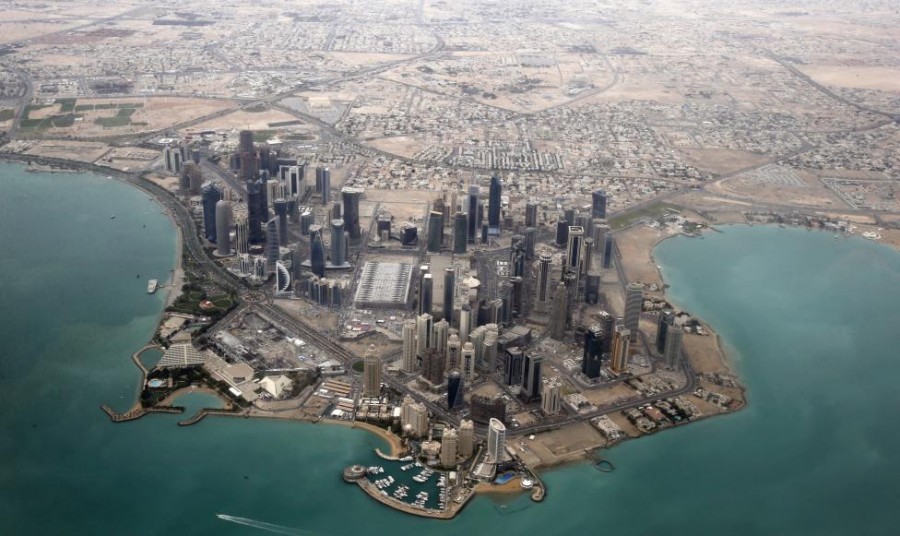 Wilayah Doha Qatar dari udara