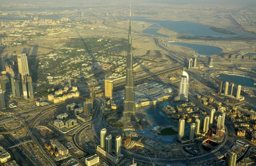 Pandangan udara dari Burj Dubai