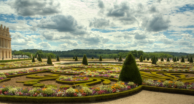 Suasana musim semi Garden of Versailles, France