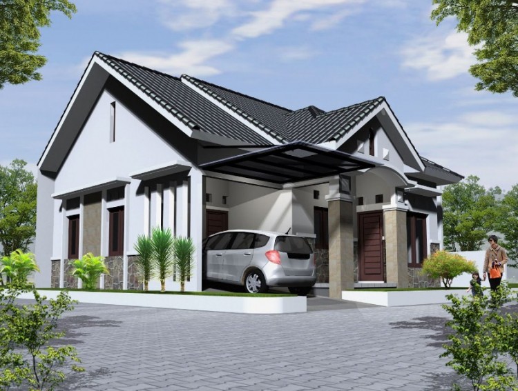 Gambar Rumah Minimalis Atap Sebelah