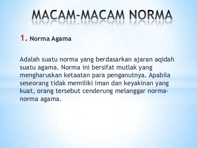 Contoh Norma Agama dan Pengertian Secara Lengkap - Satu Jam